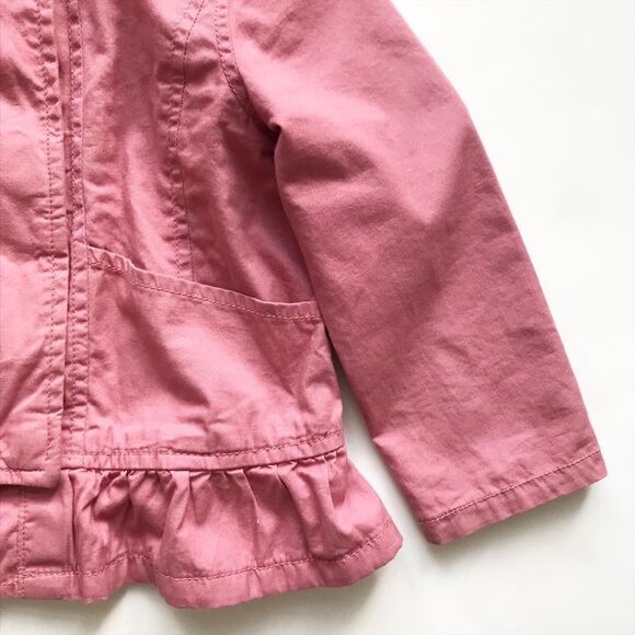Old Navy pink hooded peplum  jacket EUC 3T - Picture 3 of 6